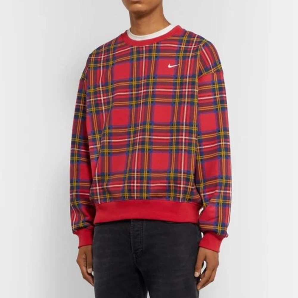Nike Plaid Sweatshirt Men’s Size Small